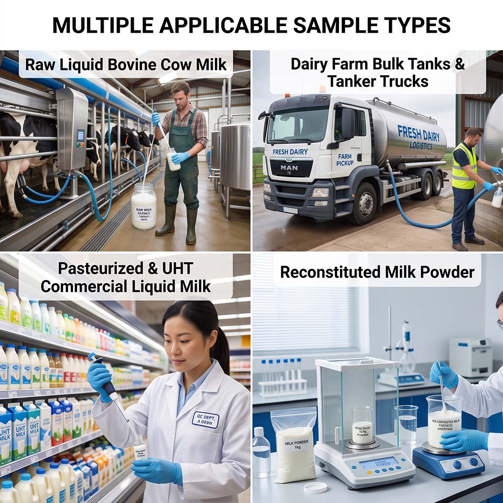 β-Lactams + Tetracyclines + Sulfonamides + Aflatoxin M1 Rapid Test Strip